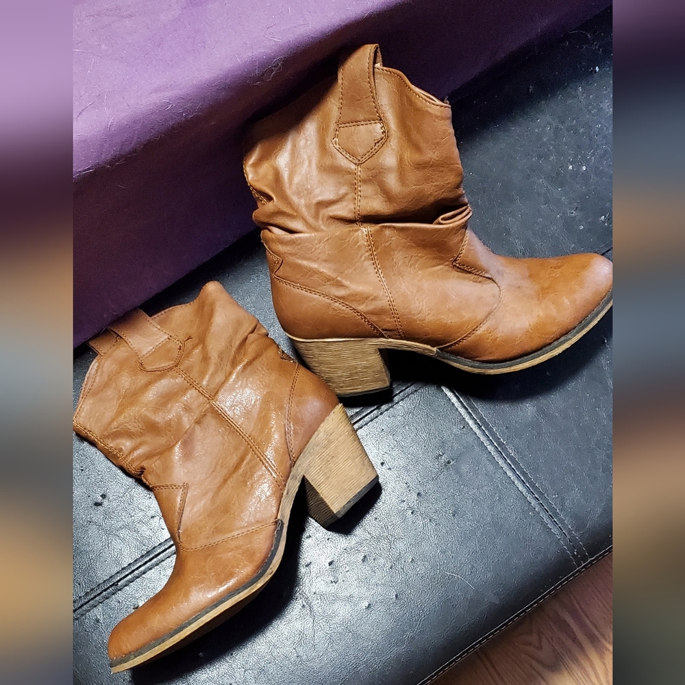 Mid calf high boots